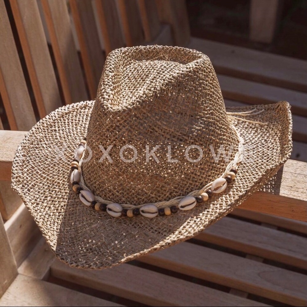 1 LEFT Black Wool Chevron Buckle Strap Wide Brim Hat - Picture 13 of 14